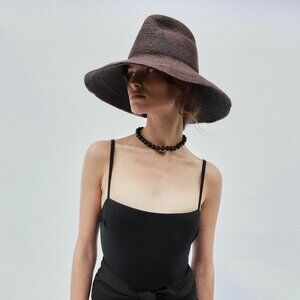 Janessa Leone Colette Hat in Chocolate